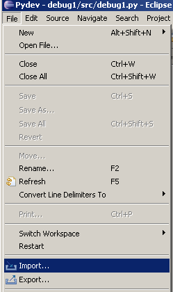 File-&gt;Import...