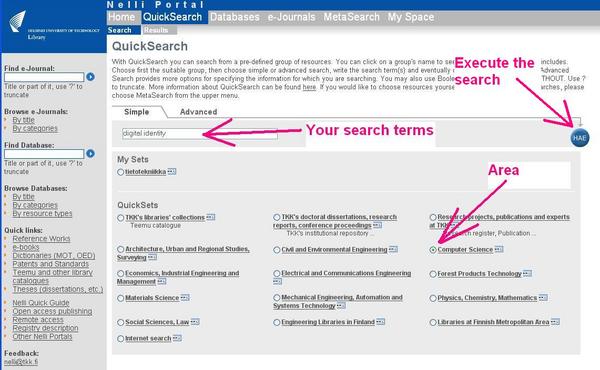Quick search