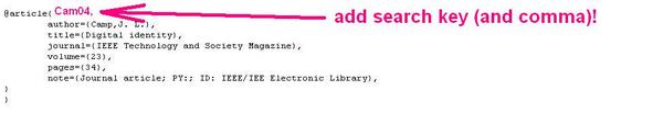 add search key to the BibTeX entry!